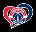 Washington Wizards Heart Logo Sticker Heat Transfer