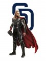 San Diego Padres Thor Logo decal sticker