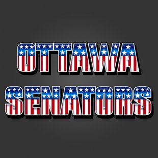 Ottawa Senators American Captain Logo decal sticker