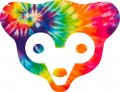 Chicago Cubs rainbow spiral tie-dye logo decal sticker