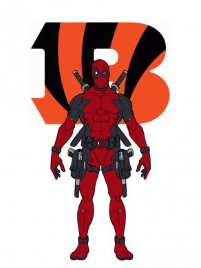 Cincinnati Bengals Deadpool Logo Sticker Heat Transfer