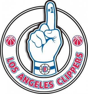 Number One Hand Los Angeles Clippers logo decal sticker