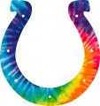Indianapolis Colts rainbow spiral tie-dye logo decal sticker