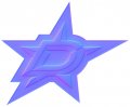 Dallas Stars Colorful Embossed Logo Sticker Heat Transfer