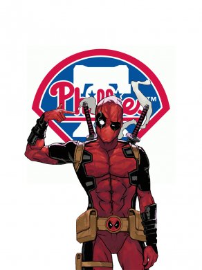 Philadelphia Phillies Deadpool Logo Sticker Heat Transfer