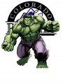 Colorado Rockies Hulk Logo decal sticker