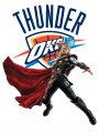 Oklahoma City Thunder Thor Logo Sticker Heat Transfer