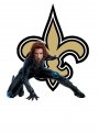 New Orleans Saints Black Widow Logo Sticker Heat Transfer