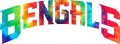 Cincinnati Bengals rainbow spiral tie-dye logo Sticker Heat Transfer