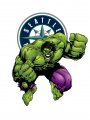 Seattle Mariners Hulk Logo Sticker Heat Transfer