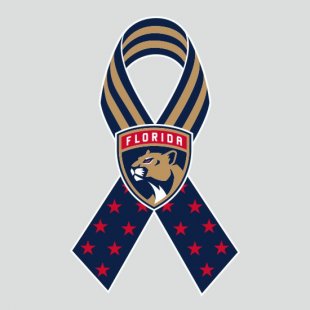 Florida Panthers Ribbon American Flag logo decal sticker