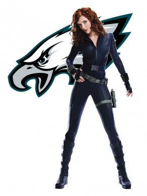 Philadelphia Eagles Black Widow Logo Sticker Heat Transfer