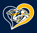 Nashville Predators Heart Logo decal sticker
