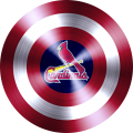 Captain American Shield With St. Louis Cardinals Logo Sticker Heat Transfer