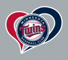 Minnesota Twins Heart Logo Sticker Heat Transfer