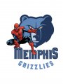 Memphis Grizzlies Spider Man Logo Sticker Heat Transfer