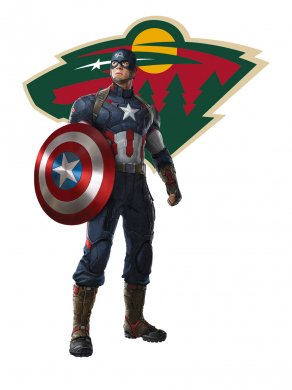 Minnesota Wild Captain America Logo decal sticker