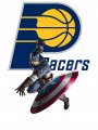 Indiana Pacers Captain America Logo Sticker Heat Transfer