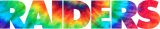 Oakland Raiders rainbow spiral tie-dye logo decal sticker