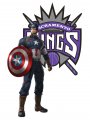 Sacramento Kings Captain America Logo Sticker Heat Transfer