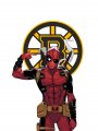 Boston Bruins Deadpool Logo Sticker Heat Transfer