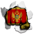 Fist Montenegro Flag Logo Sticker Heat Transfer
