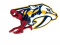 Nashville Predators Spider Man Logo Sticker Heat Transfer