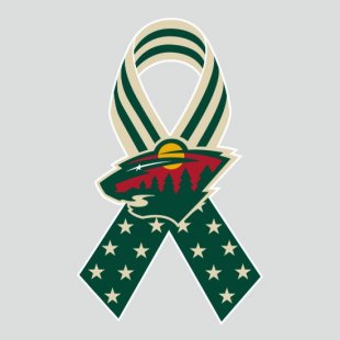 Minnesota Wild Ribbon American Flag logo decal sticker