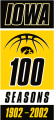 Iowa Hawkeyes 2002 Anniversary Logo Sticker Heat Transfer