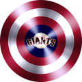 Captain American Shield With San Francisco Giants Logo decal sticker