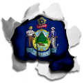 Fist Maine State Flag Logo decal sticker