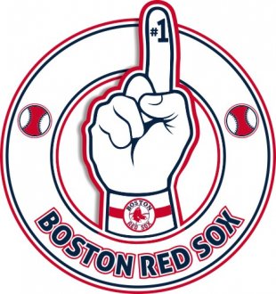 Number One Hand Boston Red Sox logo Sticker Heat Transfer
