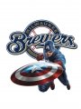 Milwaukee Brewers Captain America Logo decal sticker