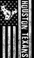 Houston Texans Black And White American Flag logo decal sticker