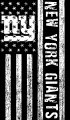 New York Giants Black And White American Flag logo Sticker Heat Transfer