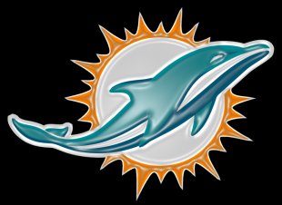 Miami Dolphins Plastic Effect Logo decal sticker