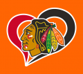 Chicago Blackhawks Heart Logo decal sticker