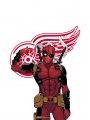 Detroit Red Wings Deadpool Logo Sticker Heat Transfer