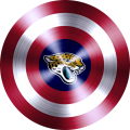 Captain American Shield With Jacksonville Jaguars Logo decal sticker