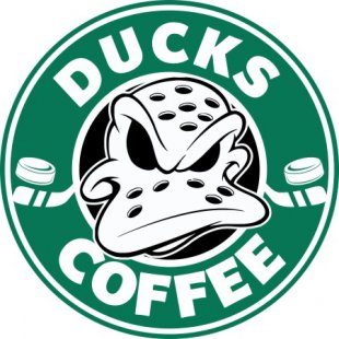 Anaheim Ducks Starbucks Coffee Logo Sticker Heat Transfer