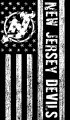 New Jersey Devils Black And White American Flag logo Sticker Heat Transfer