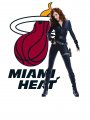 Miami Heat Black Widow Logo Sticker Heat Transfer