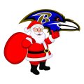 Baltimore Ravens Santa Claus Logo Sticker Heat Transfer