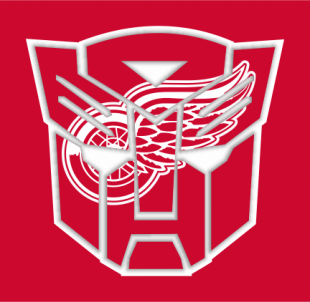 Autobots Detroit Red Wings logo decal sticker