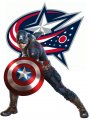 Columbus Blue Jackets Captain America Logo Sticker Heat Transfer