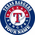 Texas Rangers Customized Logo decal sticker