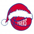 Philadelphia 76ers Basketball Christmas hat logo decal sticker