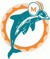 Miami Dolphins 1974-1989 Primary Logo Sticker Heat Transfer