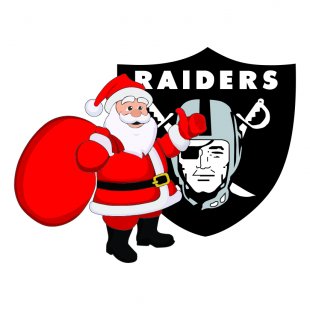 Oakland Raiders Santa Claus Logo decal sticker