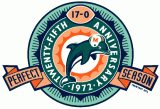 Miami Dolphins 1997 Anniversary Logo Sticker Heat Transfer
